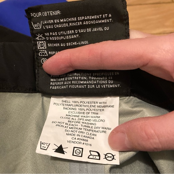 Goretex MEC blue rain pants heavy duty reinforced size large - Picture 5 of 5